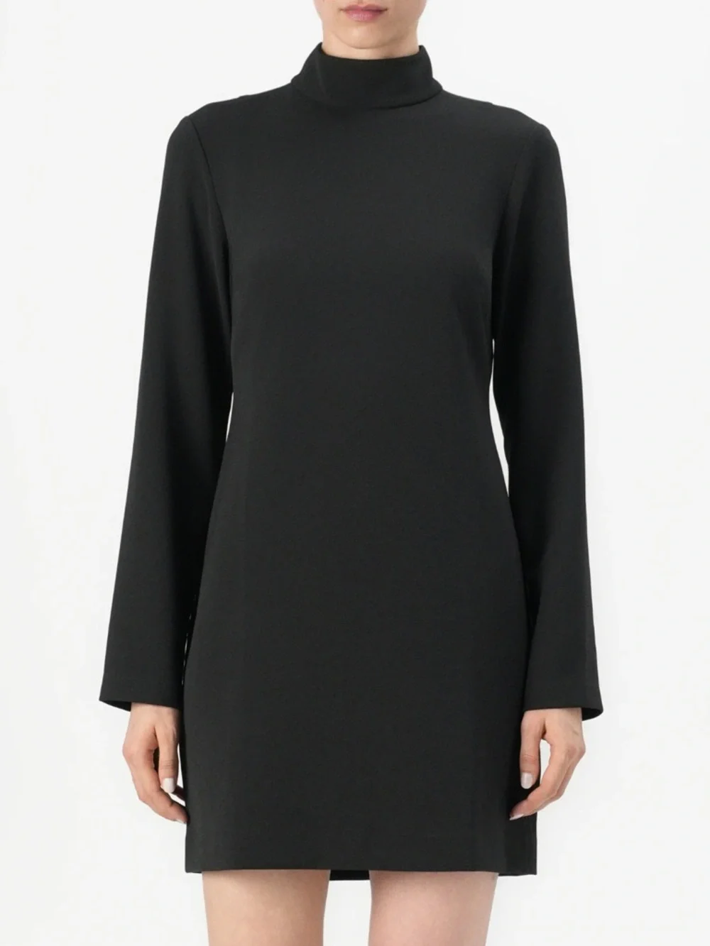 Calvin Klein Black Long Sleeve Turtle Neck Mini Dress Size 8